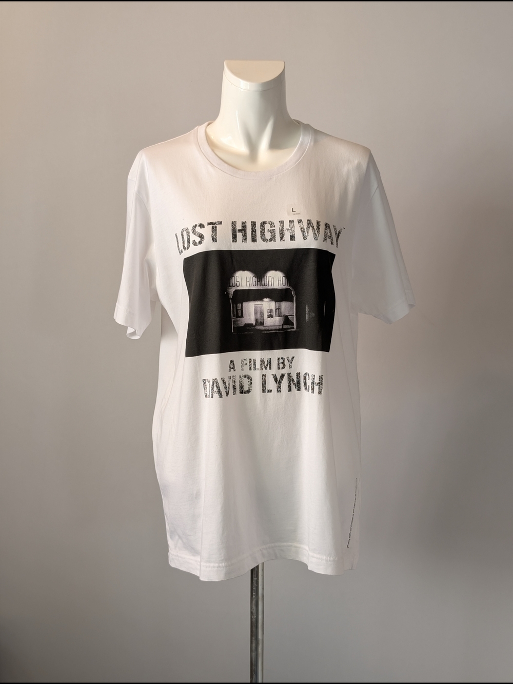 Uniqlo Lost Highway David Lynch Graphic Tee - White with Black Print Size L NWT